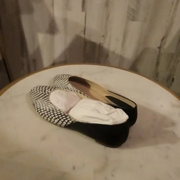 Botkier Women's Britt Mixed Media Flats Leather Black Snake - Picture 4 of 4